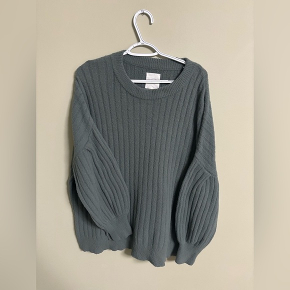 aerie Sweaters - Aerie Sage Green Crew Neck Soft Pullover Sweater Oversized Womens Size Large